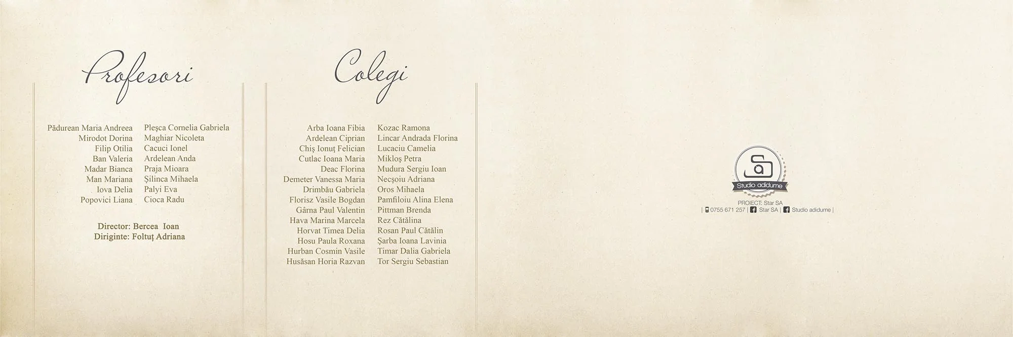 Interior album absolvire